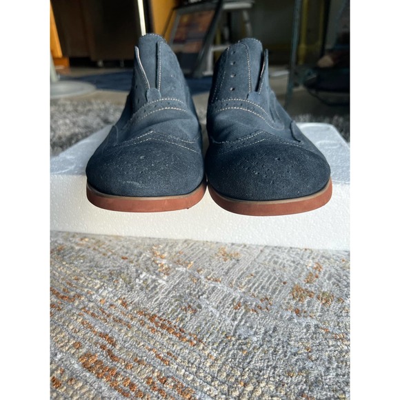 Mens FLORSHEIM Suede Wingtip Shoes Blue Sz 12D - Picture 4 of 12
